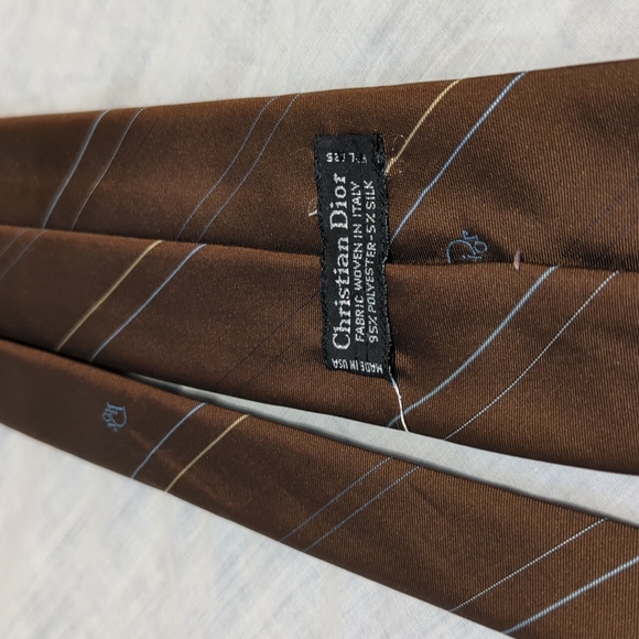 Dior Vintage Brown Tie - Picture 4 of 8